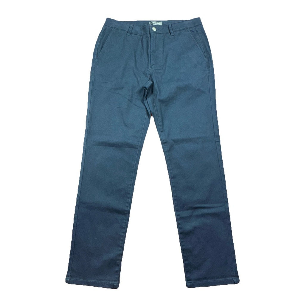 Ash & Erie Pants Mens 30x28 Navy Blue Stretch Chino Business Casual Preppy